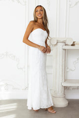 Sea Kissed Strapless Maxi Dress White
