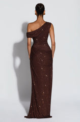 Ottilie Maxi Dress - Plum Brown