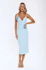Soft As A Secret Midi Dress Blue