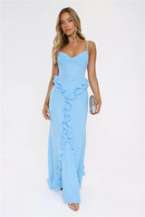 Balmy Nights Club Maxi Dress Blue