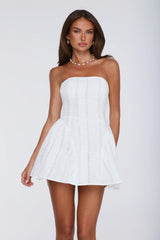 The Perfect Fit Strapless Mini Dress White