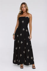 Icon Edit Strapless Maxi Dress Black