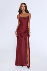 Nighttime Spark Maxi Dress Wine