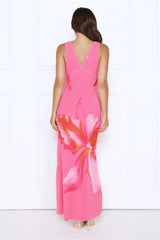 Crystal Gardenia Maxi Dress Pink