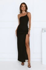 Prestige Hour One Shoulder Maxi Dress Black