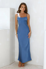 Lovely Layers Satin Maxi Dress Ink