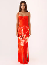 Vamonos Maxi Dress - Fire Petal