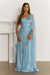 Silver Breeze One Shoulder Maxi Dress Mint