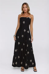 Icon Edit Strapless Maxi Dress Black