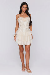 Softly Poised Mini Dress Cream