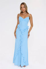 Balmy Nights Club Maxi Dress Blue