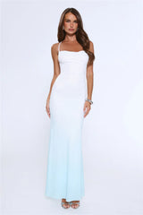 Glow From Moons Maxi Dress Blue