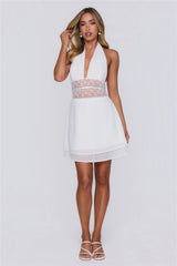 Just The Mood Mini Dress White