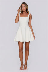 Starlit Secrets Tweed Mini Dress Cream