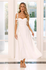Honey Glitz Maxi Dress White