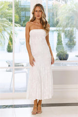Style Empress Strapless Maxi Dress White
