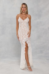 Forever Lace Maxi Dress White