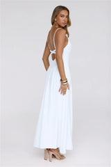 Gilded Whisper Maxi Dress White