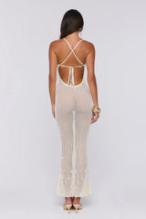 Brings The Heat Knit Maxi Dress Cream