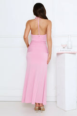 Pretty Icon Halter Maxi Dress Pink