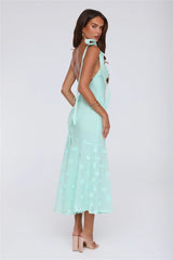 Whispering Petals Maxi Dress Mint