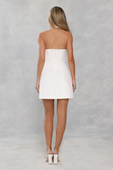 Wild Rose Affair Strapless Mini Dress White