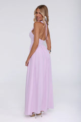 Celebrate You Halter Maxi Dress Pink