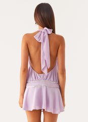 Time Will Tell Sequin Mini Dress - Lavender