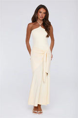 Daisy Flicker Halter Maxi Dress Yellow