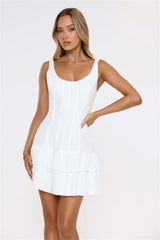Dainty Lovers Embroidered Mini Dress White