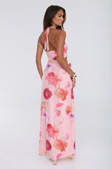 Sunrise To Spotlight Halter Maxi Dress Pink