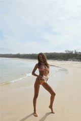 Sundrenched Petals Swim Top Hibiscus Haze