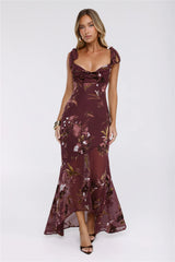 Closet Highlight Maxi Dress Burgundy