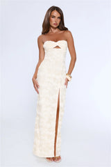 Roselight Aura Strapless Maxi Dress Yellow