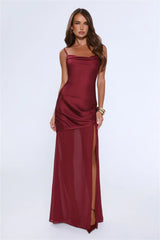 Nighttime Spark Maxi Dress Wine