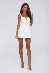 Morning Whispers Mini Dress White