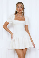 Dare To Dream Tweed Mini Dress Cream