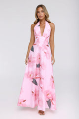 Femme Queen Halter Maxi Dress Pink