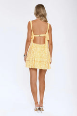 No Competition Mini Dress Yellow
