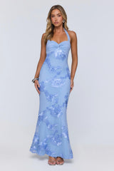 Love Muse Halter Maxi Dress Blue