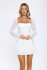 Trendiest Girl Mini Dress White