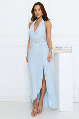 Celebratory Halter Maxi Dress Blue