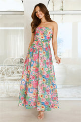 Floral Vibe Strapless Maxi Dress Floral
