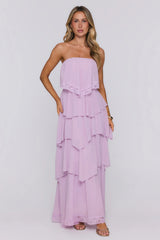 Starlet Season Strapless Maxi Dress Lilac