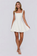 Starlit Secrets Tweed Mini Dress Cream