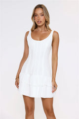 Dainty Lovers Embroidered Mini Dress White