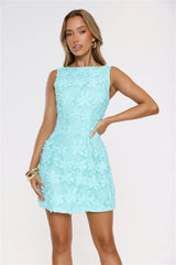 Flirt Flicker Mini Dress Blue