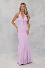 Lavender Glow Halter Maxi Dress Lilac