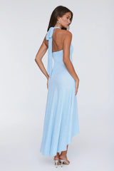 Late Night Society Lace Halter Maxi Dress Blue