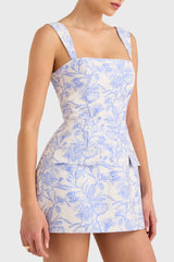 Bethany Romper in Toile Brocade
